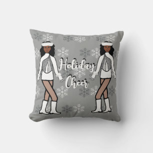 Holiday Throw Pillow Silver / White #1