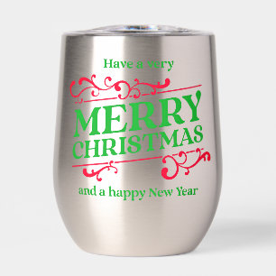 Holiday Toasts Stemless Wine Tumbler