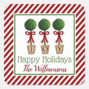 Holiday Topiary Gift Sticker