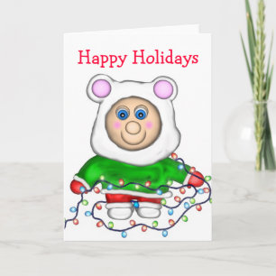 Holiday Tot, Happy Holidays Card