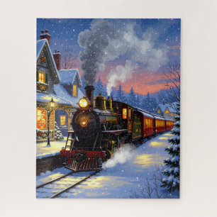 Holiday Train in Snow Jigsaw Puzzle