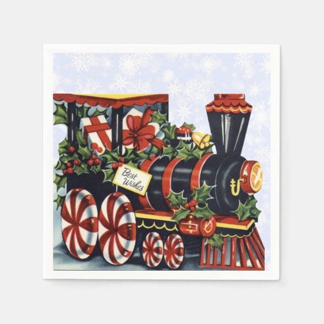 Holiday Train Napkin (Front)