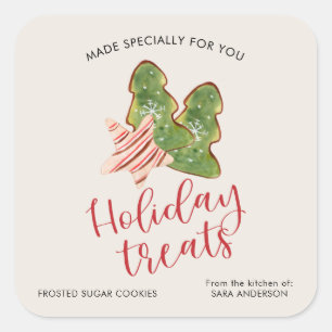 Holiday Treats From the Kitchen of, Watercolor Square Sticker