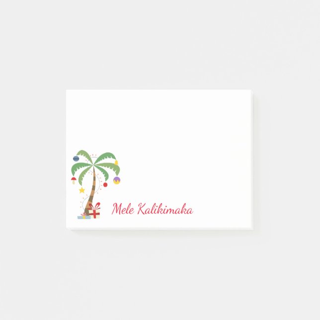 Holiday Tree Post-it-Notes-Mele Kalikimaka Post-it Notes (Front)