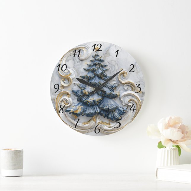 Holiday Tree Timekeeper Delight Large Clock (Home)
