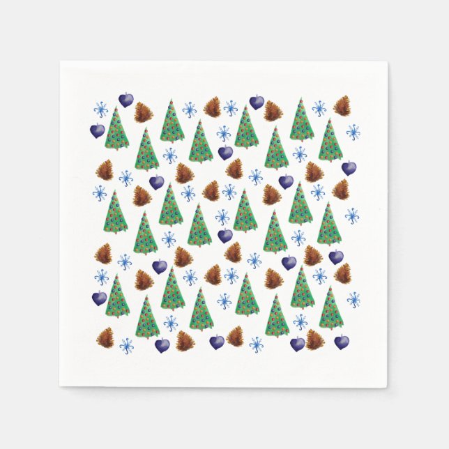 Holiday Trees Napkin (Front)