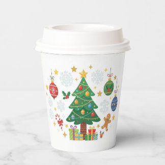 Holiday Trees & Ornaments Paper Cups