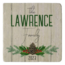 Holiday Trivet Personalised w/ Family Name & Year