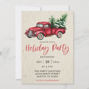 Holiday Truck Holiday Party Invitation