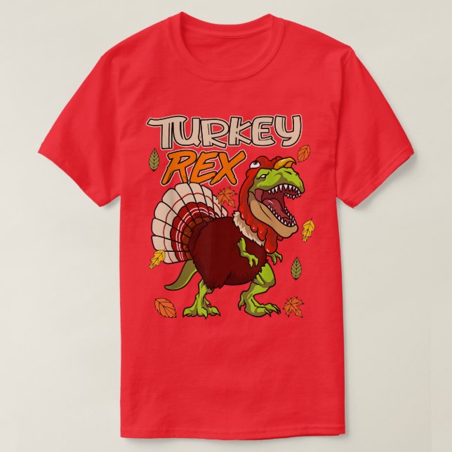 Holiday Turkey Rex Thanksgiving Dinosaur T-Rex Tur T-Shirt (Design Front)
