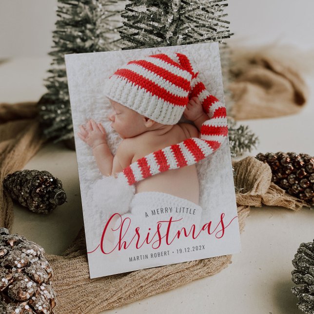 Holiday typography christmas birth announcement  (Creator Uploaded)