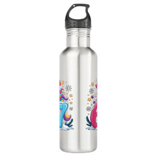 Holiday Unicorn 67 — Candy Colors & Snow Magic 710 Ml Water Bottle