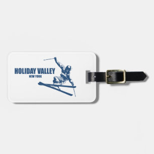 Holiday Valley Resort Skier Luggage Tag