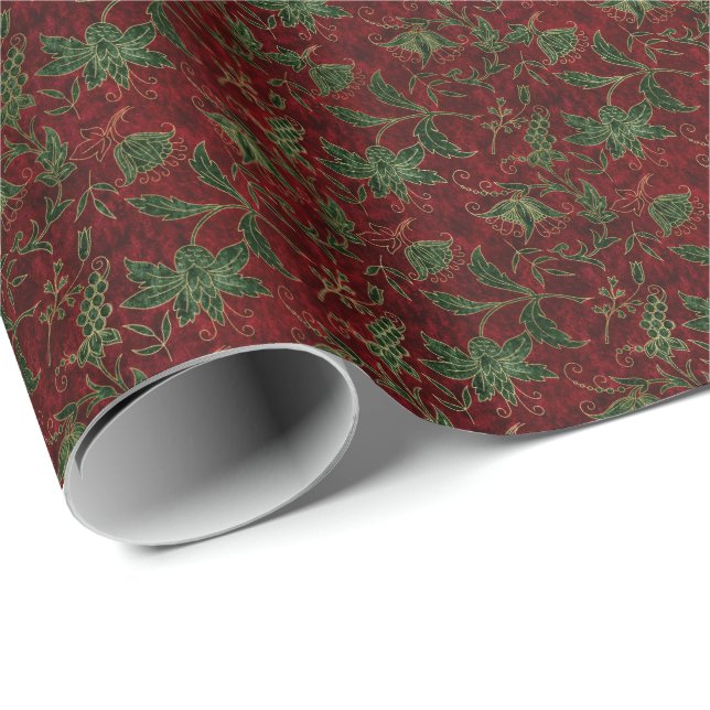 Holiday Velvet Christmas Wrapping Paper (Roll Corner)