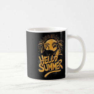 Holiday Vibe Hello Summer Sunshine Beach Ocean Bea Coffee Mug