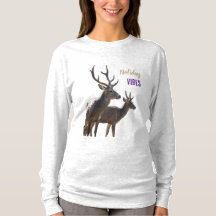Holiday Vibes Deers Long Sleeves Top