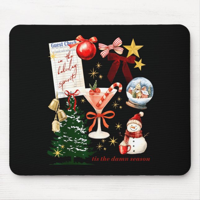 Holiday Vibes In The Holiday Srit Christmas Funny  Mouse Pad (Front)