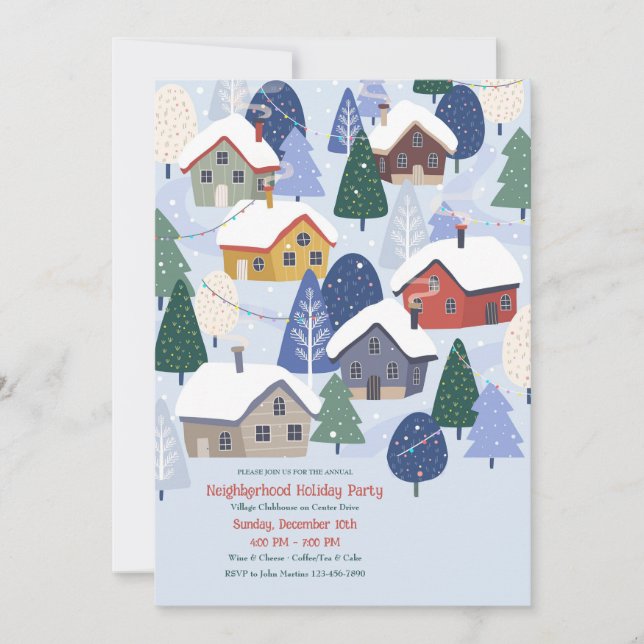 Holiday Village Invitation (Front)
