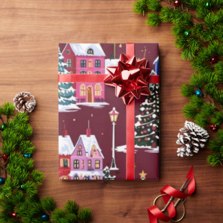 Holiday Village Wrapping Paper