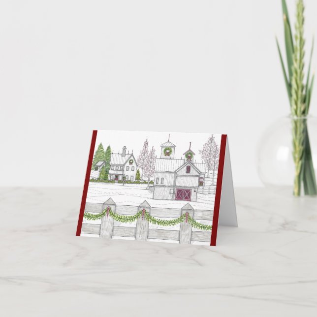 Holiday Vintage Farm Card (Front)