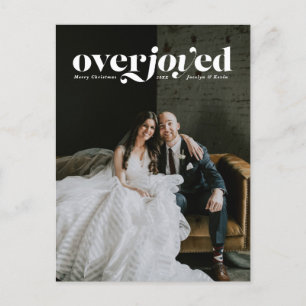 Holiday wedding announcement postcard