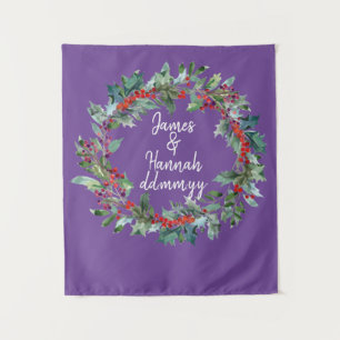 Holiday Wedding Backdrop Ceremony Decorations Drop Tapestry