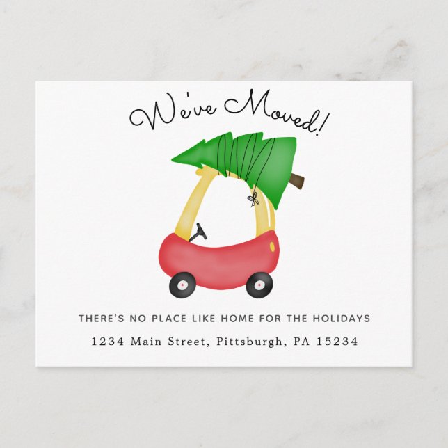Holiday We've moved New Home Announcement Postcard (Front)