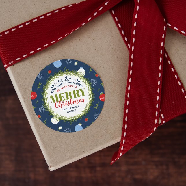 Holiday Whimsy Personalised Christmas Stickers (Creator Uploaded)