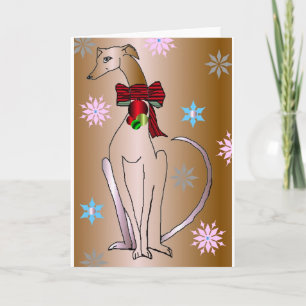 Holiday Whippet-Animal Card