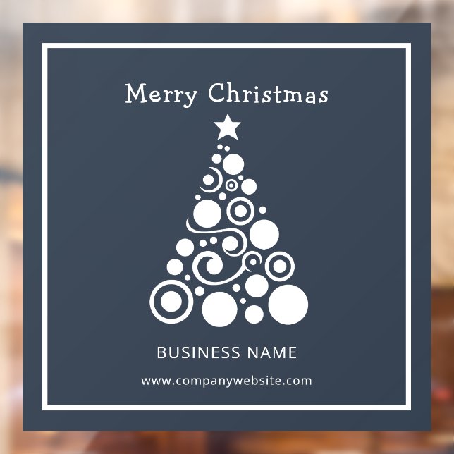 Holiday White Christmas Tree Window Decoration (Sheet 2)