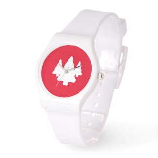 Holiday White Trees Red eWatch Watch