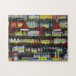 Holiday Windows New York Drugstore Santa NYC Jigsaw Puzzle