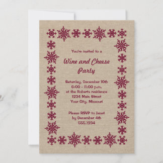 Holiday Wine and Cheese Party Invitations
