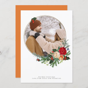 Holiday Winter Botanical Photo Personalised