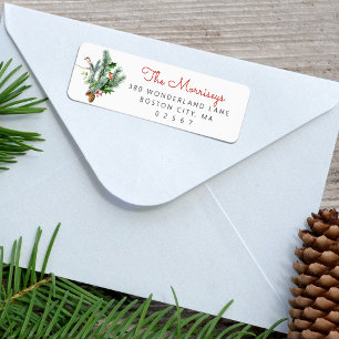 Holiday Winter Greenery Return Address Label