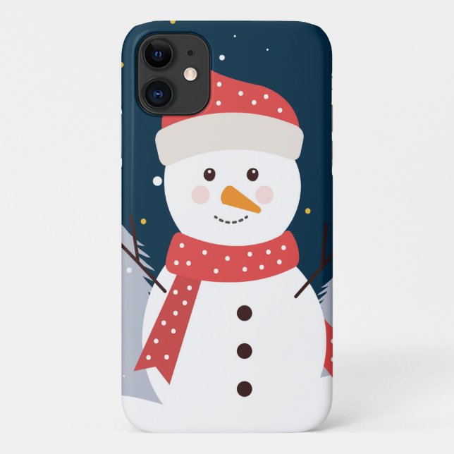 Holiday Winter Snowman Case-Mate iPhone Case (Back)