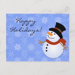 Holiday Winter Snowman Christmas Postcards