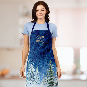 Holiday Winter Trees Christmas Apron
