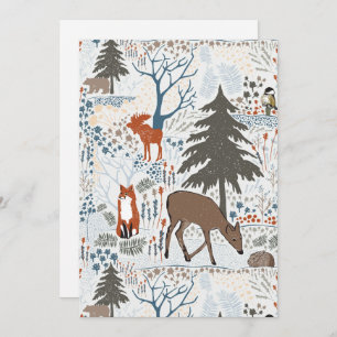 Holiday Winter Woods Animals