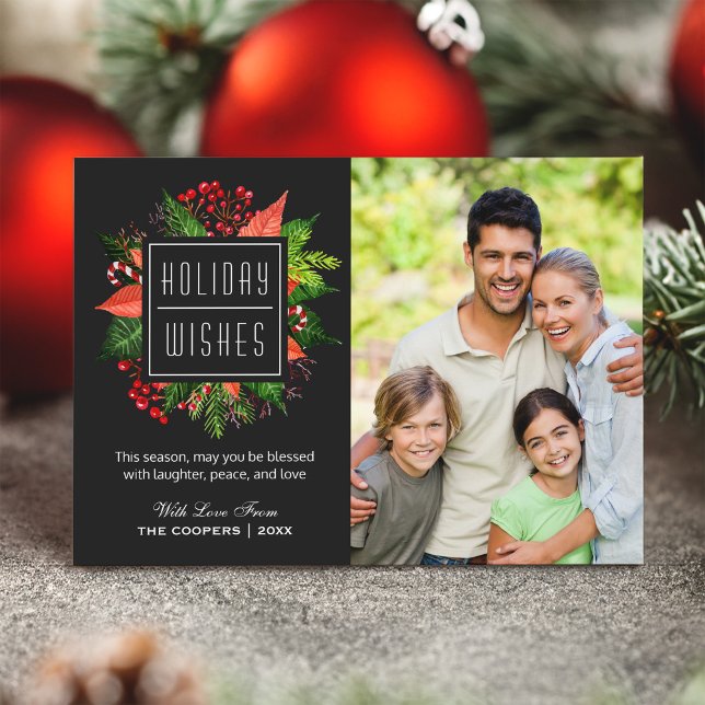 Holiday Wishes and Sayings Christmas Family Photo (Creator Uploaded)