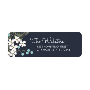 Holiday Wishes Christmas Return Address Label