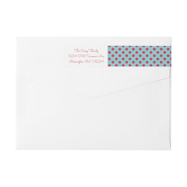 Holiday Wishes Envelope Address Wrap Around Label (Back)
