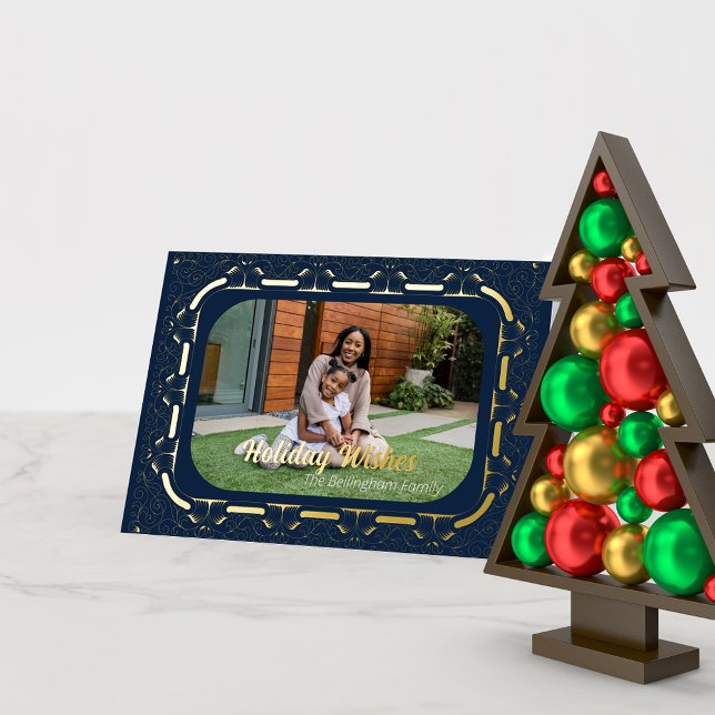 Holiday Wishes Filigree Framed Photo (Creator Uploaded)