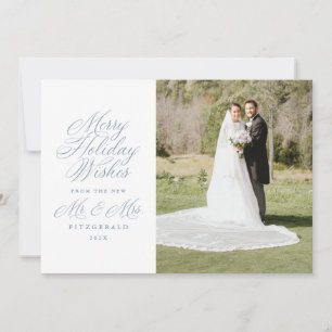 Holiday Wishes from the New Mr. and Mrs. Newlywed Card