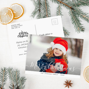 holiday wishes photo merry christmas postcard