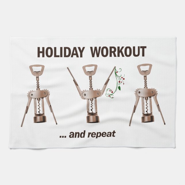 Holiday Workout Tea Towel (Horizontal)