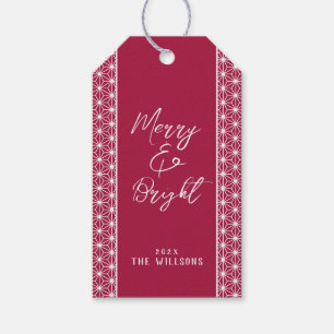 Holiday Wrapping ASANOHA Japanese Kimono pattern Gift Tags