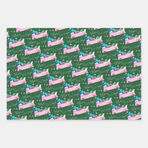 Holiday Wrapping - penguins, trucks, gingerbread Paper Sheet