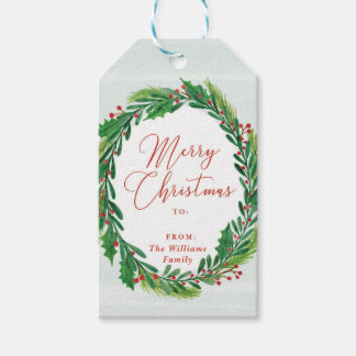 Holiday Wreath Gift Tags