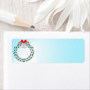 Holiday Wreath Label Design Return Address Label